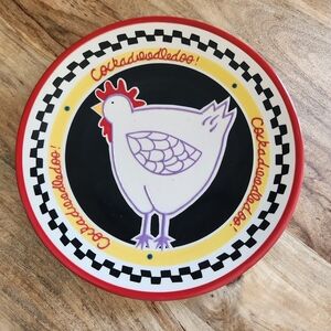 Becky Denny Chicken Hen Rooster Plate Farmhouse Countrycore